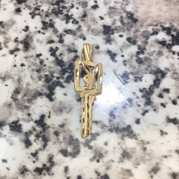 Jewelry - 14k Yellow Gold Playboy Key 🔑 Pendant Charm
